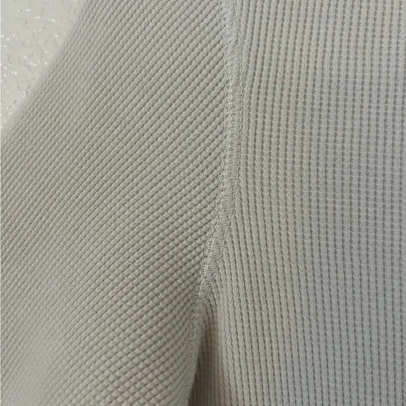 Prana VTG Y2K Cream Long Sleeve Waffle Thermal Tee Ladies Small - Picture 7 of 9